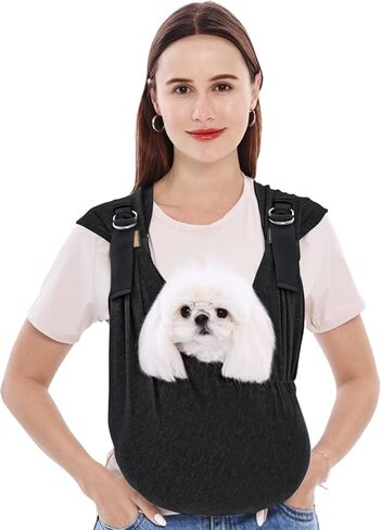 Supet Dog Carrier Sling for Small Dogs, Front Facing Cat Sling Carrier Chest, Hands Free Pet Sling Carrier, Adjustable Dog Front Carrier, Reducing Back Pain in Saudi Arabia
