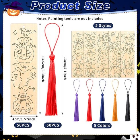 100 PCS Fall Wood Latclms Kit DIY Crafts Kit ، 50 مجموعة ملونة مرجعية فارغة مع شرابة لفن الفصل الدراسي يترك القرع للطلاب المعلمين المدارس مكافأة عيد الشكر in Saudi Arabia