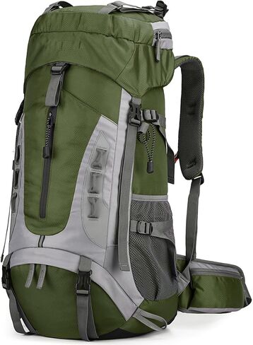 WintMing 75L Hiking Backpack with Rain Cover Waterproof Camping Backpack Shoes Warehouse for Men Women in Kuwait
