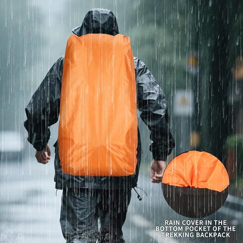 WintMing 75L Hiking Backpack with Rain Cover Waterproof Camping Backpack Shoes Warehouse for Men Women in Kuwait