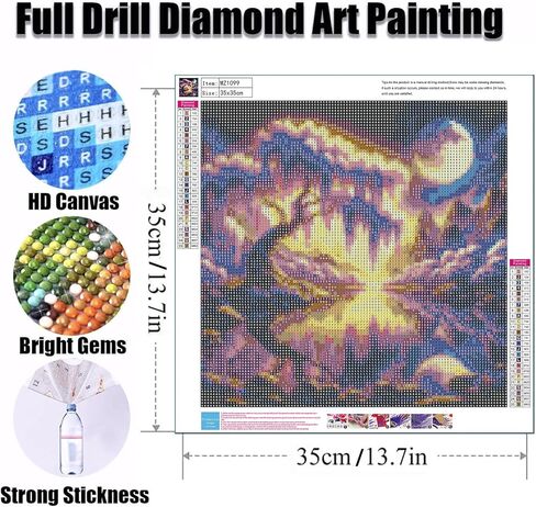 Ekuxom Tree of Life Diamond Art Kits للبالغين ، مجموعات الطلاء الماس 5D للمبتدئين ، DIY Round Drill Diamonds Gem Art for Crafts Home Wall Decor in Kuwait