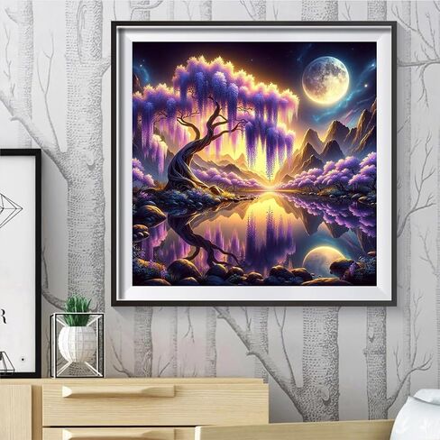 Ekuxom Tree of Life Diamond Art Kits للبالغين ، مجموعات الطلاء الماس 5D للمبتدئين ، DIY Round Drill Diamonds Gem Art for Crafts Home Wall Decor in Kuwait