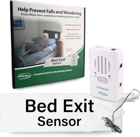 Smart Caregiver® Bed and Chair Exit Alarm System for Fall/Wandering Prevention – Know When They get up! Includes Monitor with 10in x 30in Bed Sensor Pad and 10in x 15in Chair Sensor Pad in Saudi Arabia
