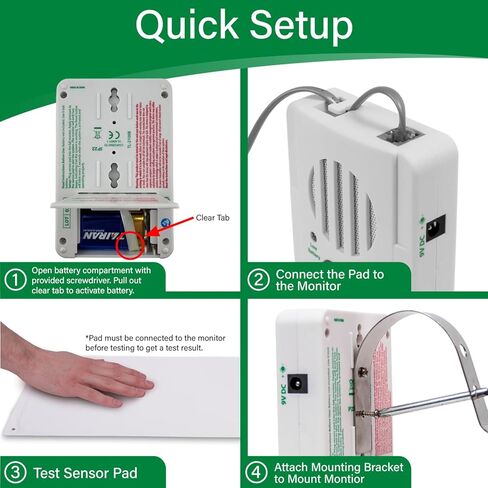 Smart Caregiver® Bed and Chair Exit Alarm System for Fall/Wandering Prevention – Know When They get up! Includes Monitor with 10in x 30in Bed Sensor Pad and 10in x 15in Chair Sensor Pad in Saudi Arabia