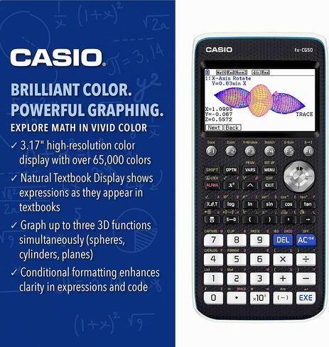 Casio fx-CG100 ClassWiz® Color Graphing Calculator with 3D Graph & Python | Large High-Res Display, Basic & Advanced Functions | Ideal for Exams, STEM, Programming & Advanced in Saudi Arabia