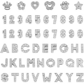 Rhinestones Slide Charms Spacer Charm Crown Pentagon Cross Flower Butterfly Paw Print Heart Bracelets Necklaces Wristbands for Jewelry Making Charms 8mm in Saudi Arabia