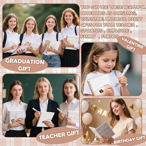 4 Pack A5 Bow Spiral Notebooks Coquette Bow Preppy Journal Cute Aesthetic Hardcover Ruled Notebooks with Ballpoint Pens Bookmarks for Preppy School Supply Office School Classroom Prize(Pink) in Saudi Arabia