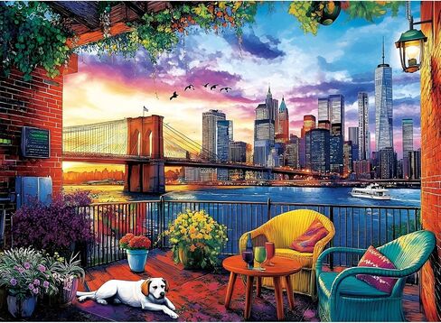 500 Piece Puzzle for Adult,Commercial Street Jigsaw Puzzle for Kids Adult Seniors,Puzzle with Letters on Back for Kids Ages 8-10 10-12,Challenging Family Game Great Gift for Family Friends,20.5*15 In in Saudi Arabia