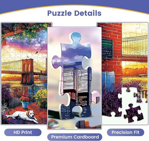 500 Piece Puzzle for Adult,Commercial Street Jigsaw Puzzle for Kids Adult Seniors,Puzzle with Letters on Back for Kids Ages 8-10 10-12,Challenging Family Game Great Gift for Family Friends,20.5*15 In in Saudi Arabia