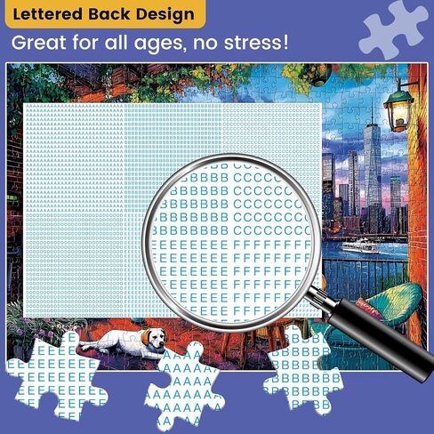500 Piece Puzzle for Adult,Commercial Street Jigsaw Puzzle for Kids Adult Seniors,Puzzle with Letters on Back for Kids Ages 8-10 10-12,Challenging Family Game Great Gift for Family Friends,20.5*15 In in Saudi Arabia