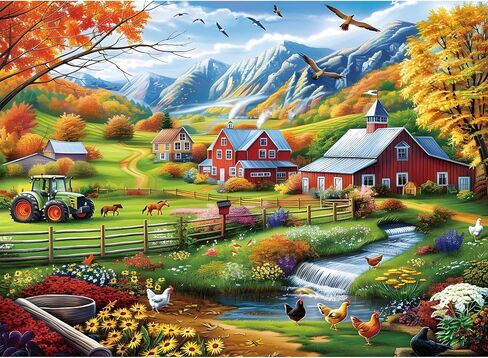 500 Piece Puzzle for Adult,Commercial Street Jigsaw Puzzle for Kids Adult Seniors,Puzzle with Letters on Back for Kids Ages 8-10 10-12,Challenging Family Game Great Gift for Family Friends,20.5*15 In in Saudi Arabia