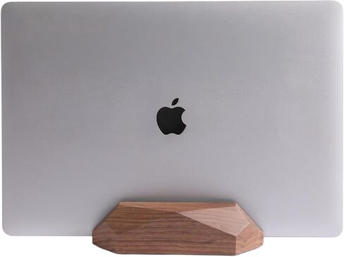 Adjustable Vertical Laptop Stand, MacBook Holder Wood Stand, Wooden Laptop Stand, Vertical Laptop Holder for Desk, Width Adjustable Dock Fits All MacBook/Surface Pro in Saudi Arabia