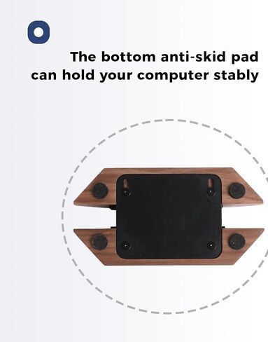 Adjustable Vertical Laptop Stand, MacBook Holder Wood Stand, Wooden Laptop Stand, Vertical Laptop Holder for Desk, Width Adjustable Dock Fits All MacBook/Surface Pro in Saudi Arabia