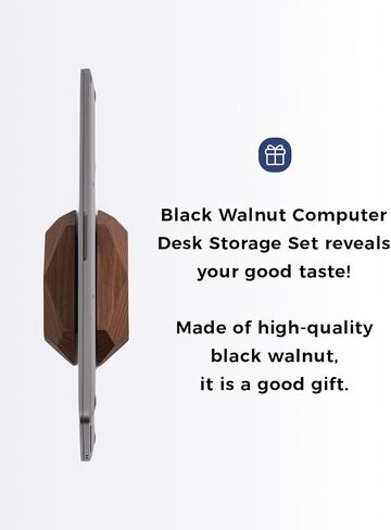 Adjustable Vertical Laptop Stand, MacBook Holder Wood Stand, Wooden Laptop Stand, Vertical Laptop Holder for Desk, Width Adjustable Dock Fits All MacBook/Surface Pro in Saudi Arabia