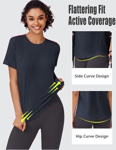 قمم تجريب ناعمة من Pinspark للنساء قصير الأكمام Upf Sun Shirt Quick Dry Dry Dryitic Yoga قمصان الصالة الرياضية المشي لمسافات طويلة شاطئ الصيد أعلى in Saudi Arabia