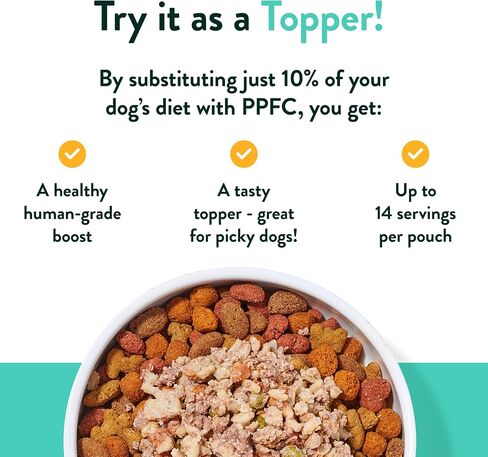 Portland Pet Food Company Winnie's Lamb N' Rice Fresh Dog Food Pouches, Wet Pet Meal Topper Mixers & Meals - Large & Small Dogs, Puppy to Seniors - Human-Grade, Gluten-Free - Made in The USA - 8 Pack in Kuwait