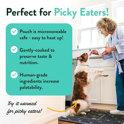 Portland Pet Food Company Winnie's Lamb N' Rice Fresh Dog Food Pouches, Wet Pet Meal Topper Mixers & Meals - Large & Small Dogs, Puppy to Seniors - Human-Grade, Gluten-Free - Made in The USA - 8 Pack in Kuwait
