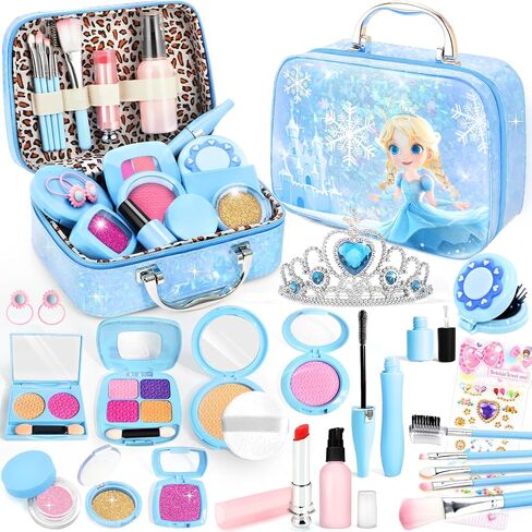 Pretend Makeup for Toddlers, Toy Play Makeup Set for Kids 3-5, Toddler Makeup Kit Pretend, Fake Makeup for Kids, Princess Toddler Toys for Girls, Gifts Toys for 3 4 5+ Year Old Girls(Not Real Makeup) in Saudi Arabia