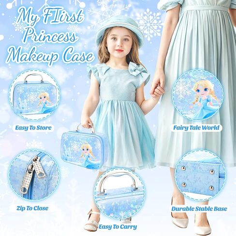 Pretend Makeup for Toddlers, Toy Play Makeup Set for Kids 3-5, Toddler Makeup Kit Pretend, Fake Makeup for Kids, Princess Toddler Toys for Girls, Gifts Toys for 3 4 5+ Year Old Girls(Not Real Makeup) in Saudi Arabia