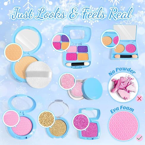 Pretend Makeup for Toddlers, Toy Play Makeup Set for Kids 3-5, Toddler Makeup Kit Pretend, Fake Makeup for Kids, Princess Toddler Toys for Girls, Gifts Toys for 3 4 5+ Year Old Girls(Not Real Makeup) in Saudi Arabia