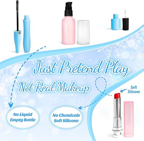 Pretend Makeup for Toddlers, Toy Play Makeup Set for Kids 3-5, Toddler Makeup Kit Pretend, Fake Makeup for Kids, Princess Toddler Toys for Girls, Gifts Toys for 3 4 5+ Year Old Girls(Not Real Makeup) in Saudi Arabia