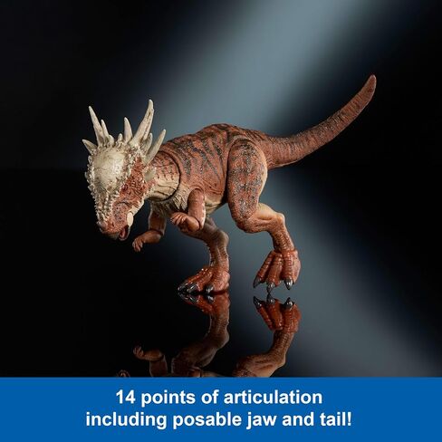 Mattel Jurassic World Hammond Collection Dinosaur Action Figure Toy, Atrociraptor Tiger, Premium Movie Design Glass Eyes & 13 Points Articulation in Saudi Arabia
