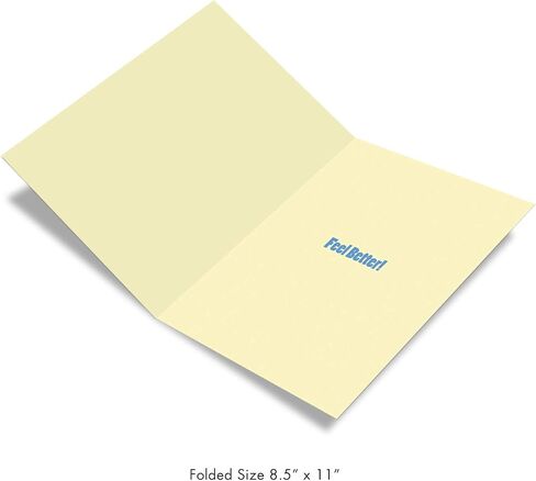 NobleWorks - Jumbo Get Get Well Geting Card (8.5 × 11 بوصة) - شعور جميل أفضل قريبًا ، مجموعة Notecard (وليس ثلاثية الأبعاد أو مرفوعة) - رسائل مضخمة من الولايات المتحدة J5651FGWG -US in Kuwait