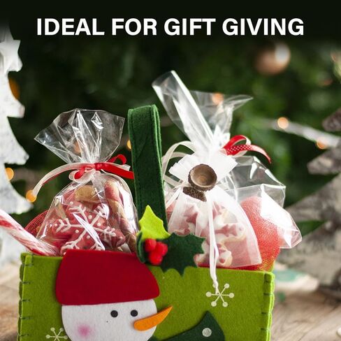 Zhewtoen 100 PCS 4 × 6 بوصة أكياس السيلوفان واضحة مع علاقات ملونة ملونة ، والبلاستيك الصافي ، والتشيلو ، وأكياس الحلوى لملفات تعريف الارتباط ، والفشار ، ولف هدايا صغيرة ، ومصالح الحفلات ، وتغليف المخبز in Kuwait