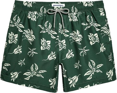 maamgic Mens Swim Trunks 5" Quick Dry Beach Shorts Bathing Suits with Mesh Lining Pockets in Saudi Arabia
