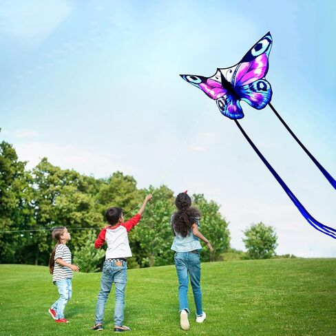 SGftre Colorful Butterfly Kite,Easy to Fly Large Outdoor Kite for Kids & Adults, Beach & Park Toys with Durable Nylon, Family Fun Activities in Saudi Arabia