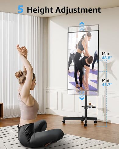عربة تلفزيون Mountup Rolling TV Stand Mobile TV مقابل 23-60 بوصة ، وقصة تلفزيونية محمولة مع عجلات مقابل 27 32 40 43 50 بوصة من أجهزة التلفزيون المسطحة/المنحنية ، قابلة للتعديل ، قابلة للتعديل ، مائلة ، MAX VESA 400X400MM ، MU1117 in Kuwait
