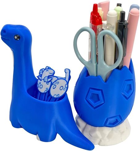TIME&TRAVE Cute Dinosaur with Egg Pen Holder, Creative Dino Pencil Holder with Four Lovely Bookmark Desk Organizers, Office Supplies Decorations Idea Gift for Women Kids in Kuwait