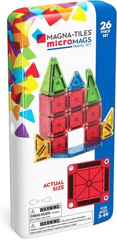 مجموعة Magna-Tiles Micromags Winter Wonder Travel Set مجموعة بناء مغناطيسية 26 قطعة ، العلامة التجارية الأصلية للمبنى المغناطيسي in Saudi Arabia