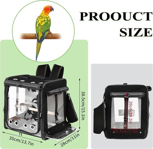شركة Sanmoncare Bird Carrier لسفر السيارات مع حزام الأمان ، وعلاج سفر على ظهر حقيبة ظهر غير قابلة للتدمير in Kuwait