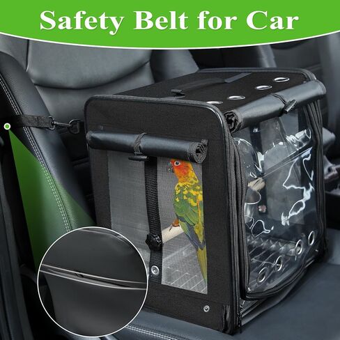 شركة Sanmoncare Bird Carrier لسفر السيارات مع حزام الأمان ، وعلاج سفر على ظهر حقيبة ظهر غير قابلة للتدمير in Kuwait