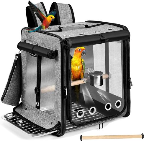 شركة Sanmoncare Bird Carrier لسفر السيارات مع حزام الأمان ، وعلاج سفر على ظهر حقيبة ظهر غير قابلة للتدمير in Kuwait