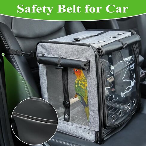شركة Sanmoncare Bird Carrier لسفر السيارات مع حزام الأمان ، وعلاج سفر على ظهر حقيبة ظهر غير قابلة للتدمير in Kuwait
