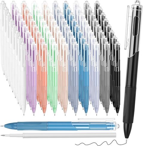 200 Pack Gel Pens Bulk 0.5mm Black Gel Pen Retractable Fine Point Pens Quick Drying Smooth Writing with Comfortable Grip for School Office Journaling Note Taking and Homework in Saudi Arabia