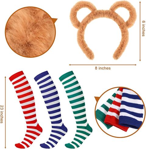 Willbond 7 PCS Halloween Animal Cortumes Consers Consers Comband -Obder Knee High Sock Gook Gooks for Cosplay Party Comples in Kuwait