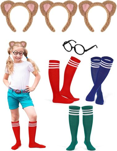 Willbond 7 PCS Halloween Animal Cortumes Consers Consers Comband -Obder Knee High Sock Gook Gooks for Cosplay Party Comples in Kuwait