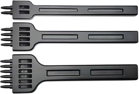 مجموعة لكمة خياطة جلدية ، 4 ملم من الصلب الأبيض 1/2/4/6 Leathers Prong Punch Craft for Diy Leather Tool Schitching chisels in Kuwait
