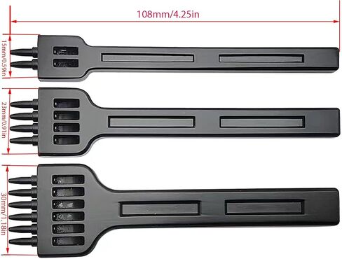 مجموعة لكمة خياطة جلدية ، 4 ملم من الصلب الأبيض 1/2/4/6 Leathers Prong Punch Craft for Diy Leather Tool Schitching chisels in Kuwait