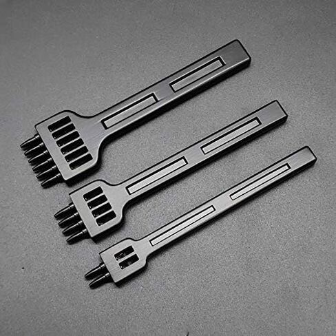 مجموعة لكمة خياطة جلدية ، 4 ملم من الصلب الأبيض 1/2/4/6 Leathers Prong Punch Craft for Diy Leather Tool Schitching chisels in Kuwait