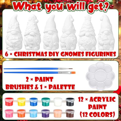 Eersida 6 Sets Day of The Dead Ready to Paint Your Own Sugar Skull 3D Statues 4'' DIY Unpainted Ceramics Skull Figurines Kit Blank Paintable Ceramics Classroom Art and Crafts Halloween Decorations in Saudi Arabia