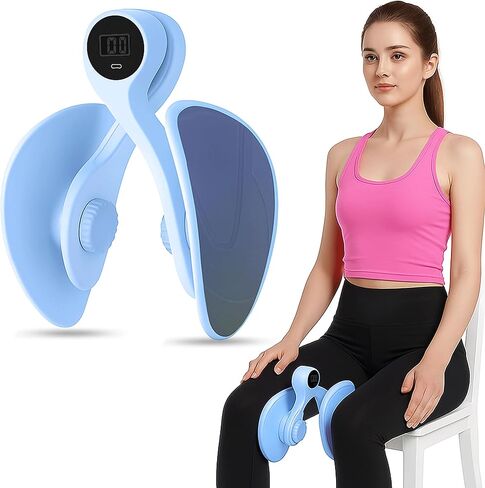 Thigh Master Hip Trainer Kegel Exerciser 0-120 Lbs Adjustable Resistance, Pelvic Floor Exercise Devices with 5 Resistance Bands, Inner Thigh Exerciser for Women Men, Thigh Exercise Equipment in Kuwait