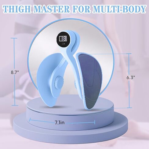 Thigh Master Hip Trainer Kegel Exerciser 0-120 Lbs Adjustable Resistance, Pelvic Floor Exercise Devices with 5 Resistance Bands, Inner Thigh Exerciser for Women Men, Thigh Exercise Equipment in Kuwait