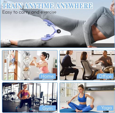 Thigh Master Hip Trainer Kegel Exerciser 0-120 Lbs Adjustable Resistance, Pelvic Floor Exercise Devices with 5 Resistance Bands, Inner Thigh Exerciser for Women Men, Thigh Exercise Equipment in Kuwait