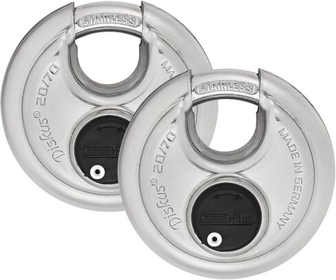 Abus Diskus 20/70 قفل قرص من الفولاذ المقاوم للصدأ - قفل مقاوم للصدأ مع 3/8 بوصة - مصنوع في ألمانيا - مختلط مختلف in Kuwait