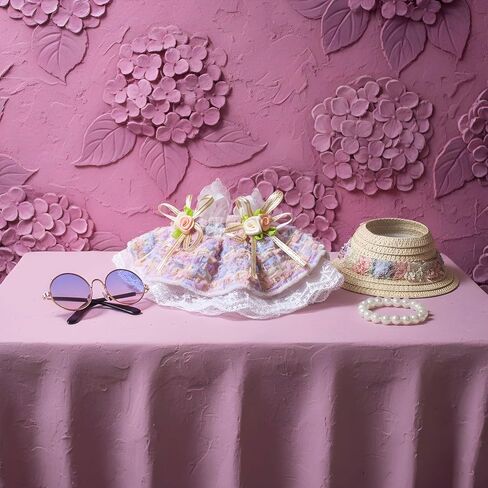 for Labubu Clothes Fall Style Dresses, for Labubu Outfits with Glasses, Hat, Necklace Bundle for 17cm/6.7in Doll (No Doll) in Saudi Arabia