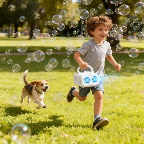 Machine Machine Machine Maker For Kids مع اثنين من المعجبين ، أو سد أو بطارية تعمل الفقاعات المنفاخ ، 20000+ فقاعات في الدقيقة في عيد ميلاد الزفاف في الهواء الطلق هالوين in Kuwait